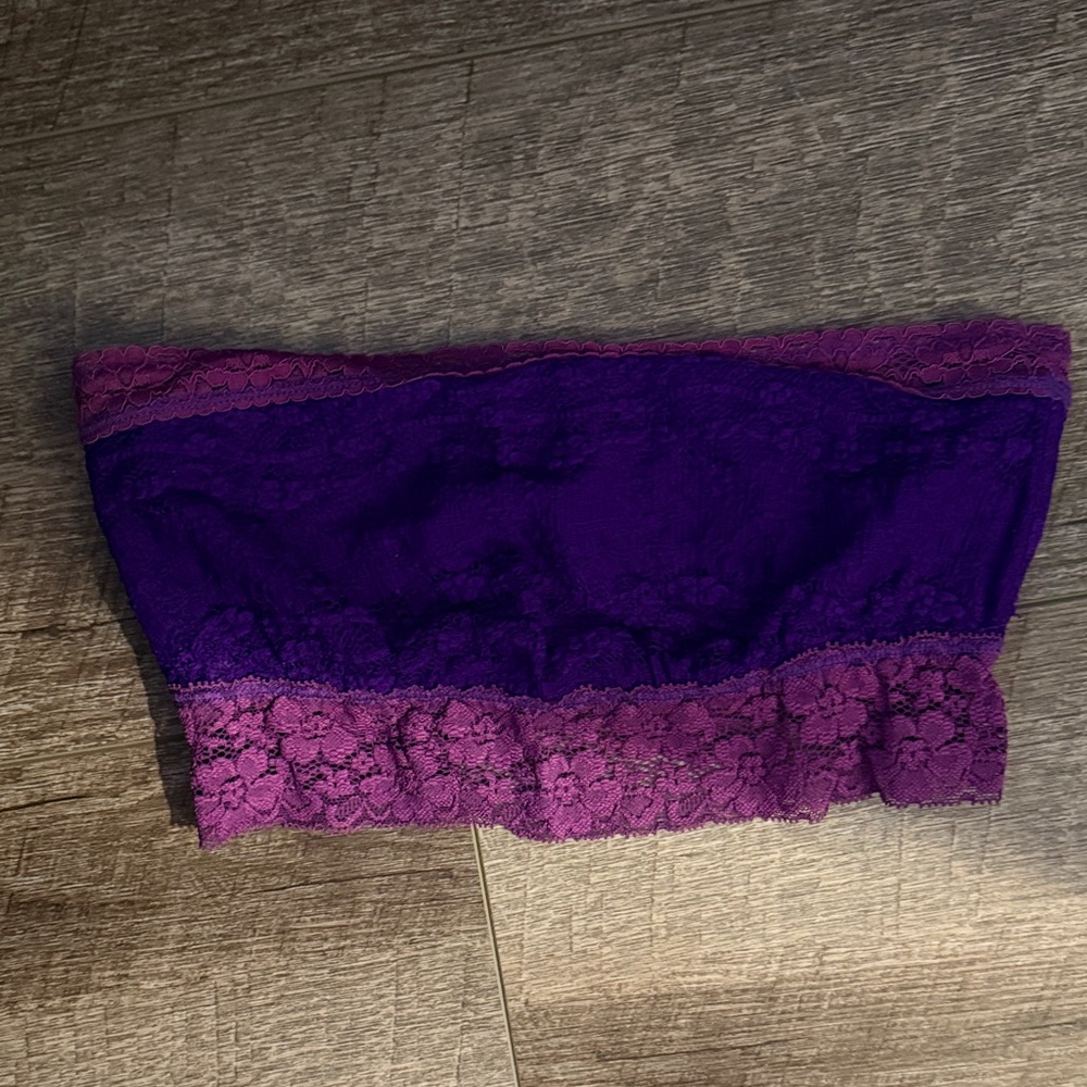 Free People Purple and Pink Lace Bandeau